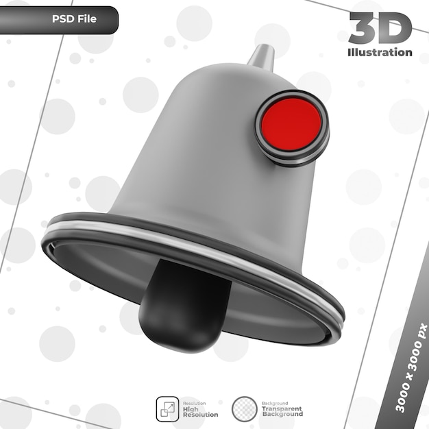 PSD ilustración de notificación de procesamiento 3d