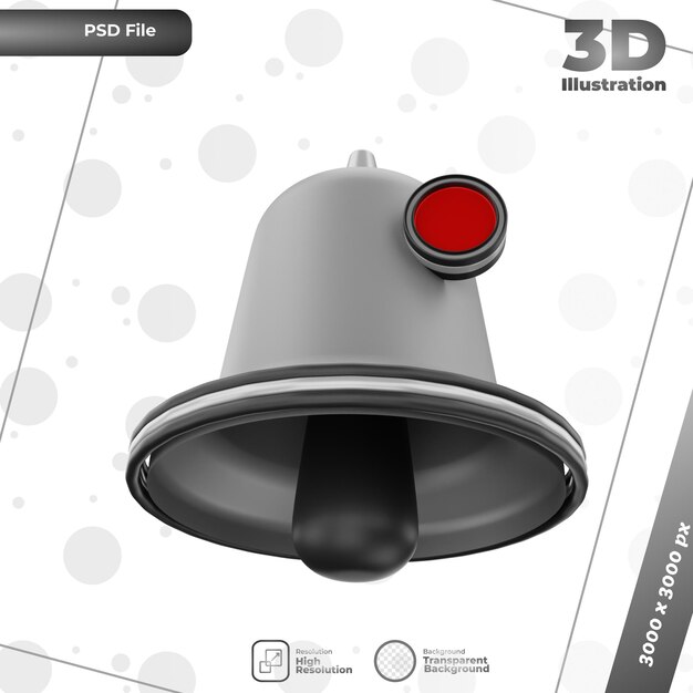 PSD ilustración de notificación de procesamiento 3d