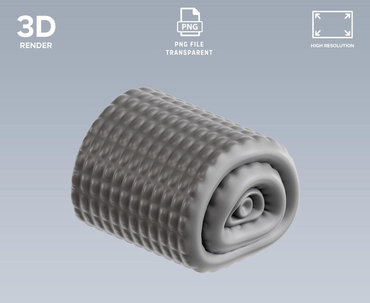 PSD ilustración del objeto 3d de la manta ponderada