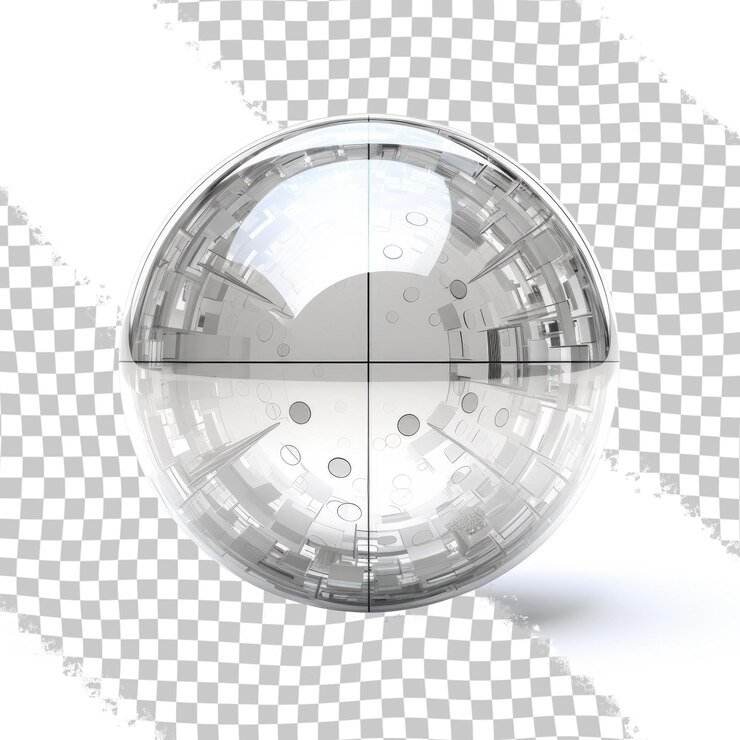 PSD ilustración de objeto 3d de renderización 3d esfera aislada sobre un fondo transparente