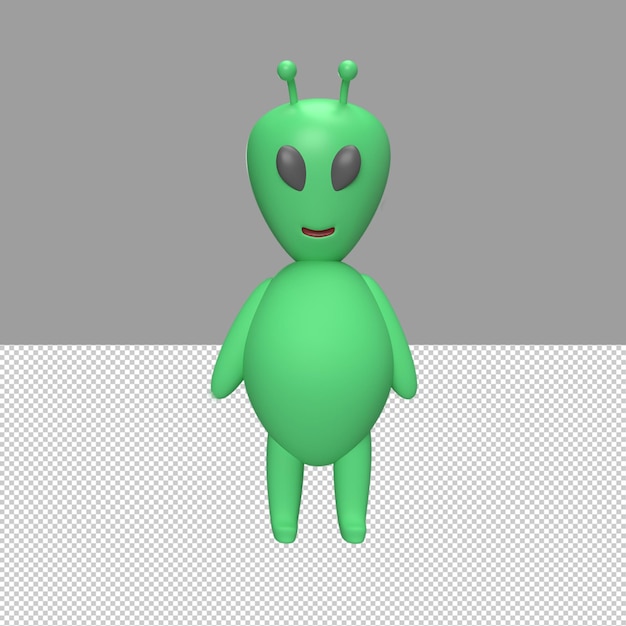 Ilustración de objeto renderizado alienígena 3D