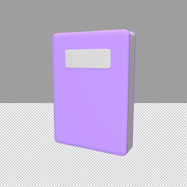 Ilustración de objeto renderizado de libro 3D