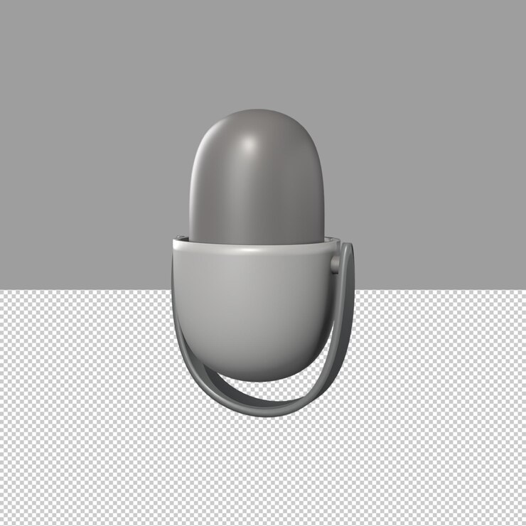 PSD ilustración de objeto renderizado de micrófono 3d