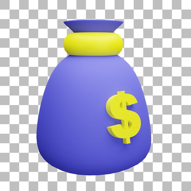 Ilustración de objeto simple de dinero de procesamiento 3D