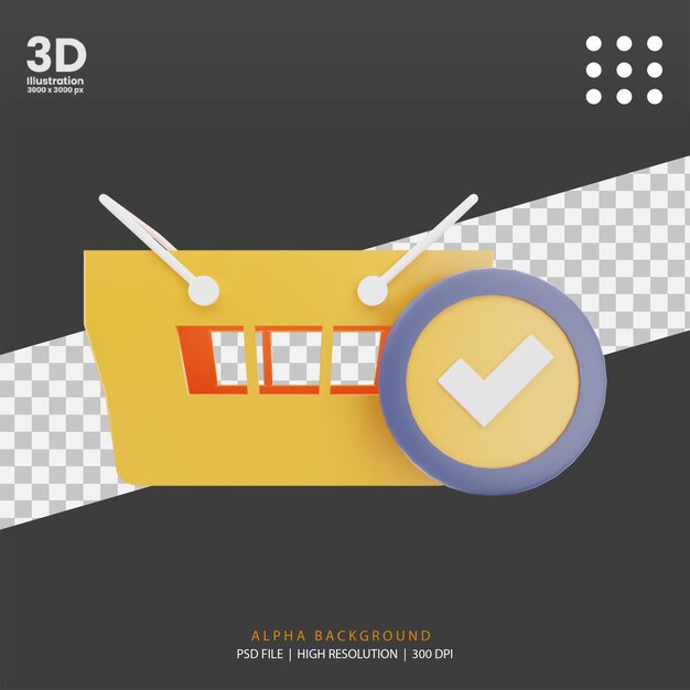 PSD ilustración de pago de tienda de render 3d