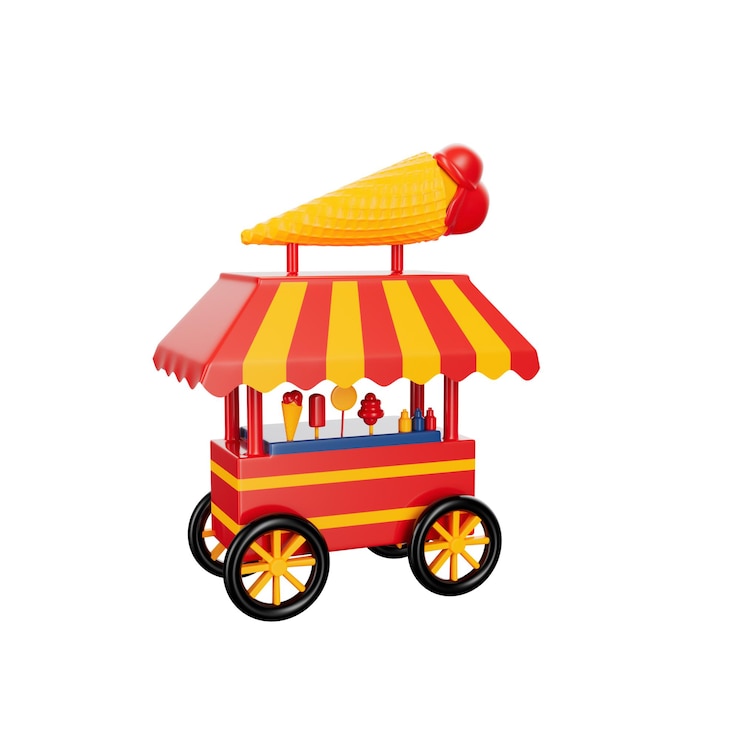 PSD ilustración del paquete de circo en 3d