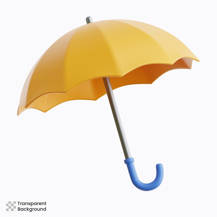 PSD ilustración de paraguas en 3d