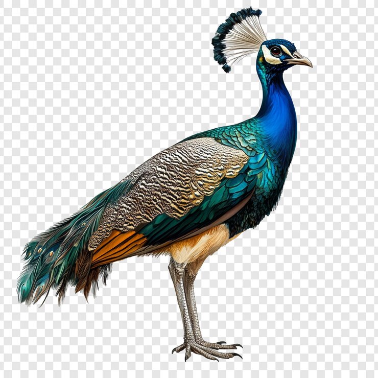 PSD ilustración de pavo real