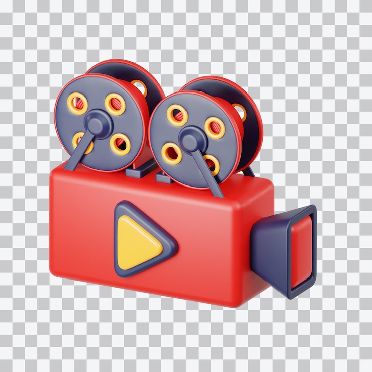 PSD ilustración de películas en 3d