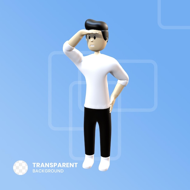 Ilustración de personaje 3d Pose