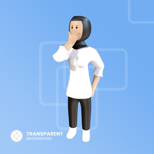 Ilustración de personaje 3d Pose