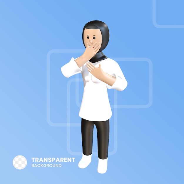 Ilustración de personaje 3d Pose