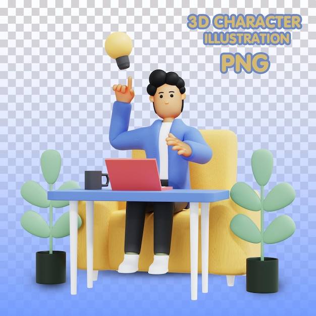 Ilustración de personajes 3d