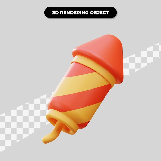 Ilustración de petardo de renderizado 3D
