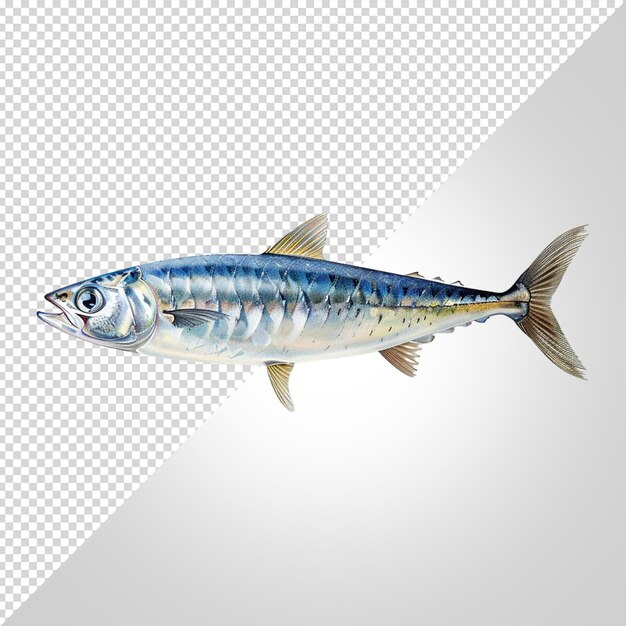 PSD ilustración de un pez caballa