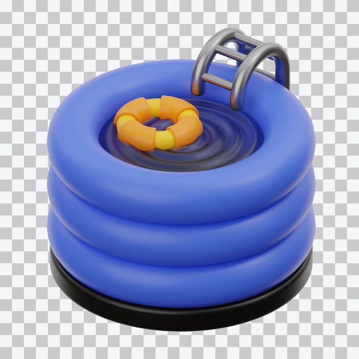PSD ilustración de la piscina en 3d