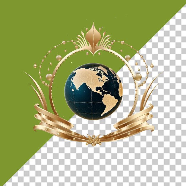 Ilustración del planeta tierra en png