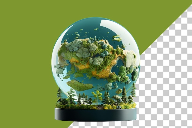 PSD ilustración del planeta tierra en png