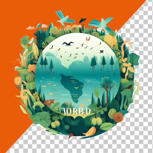 PSD ilustración del planeta tierra en png