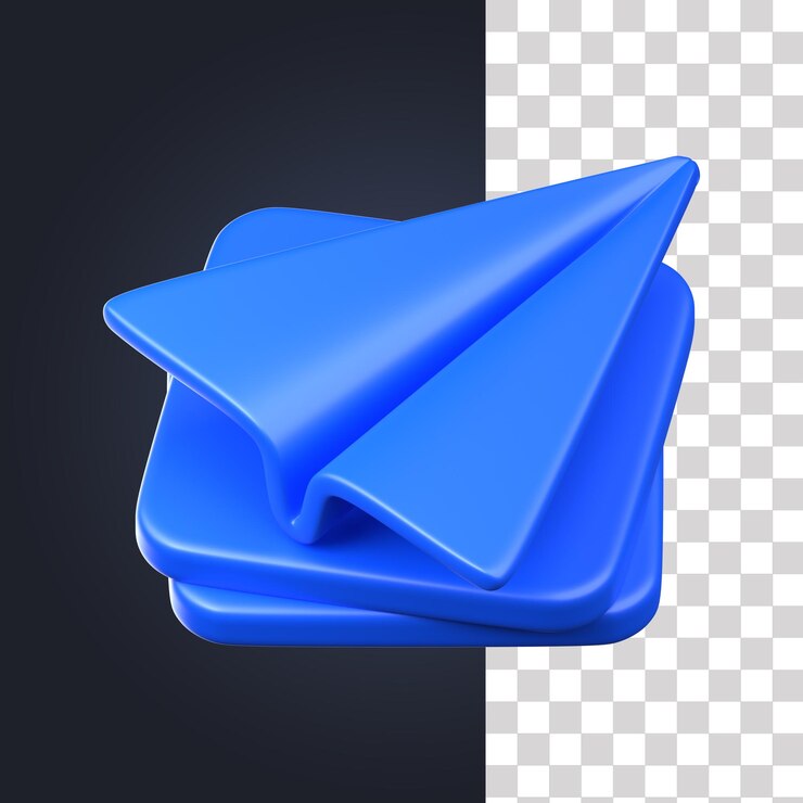 PSD ilustración del plano de papel en 3d