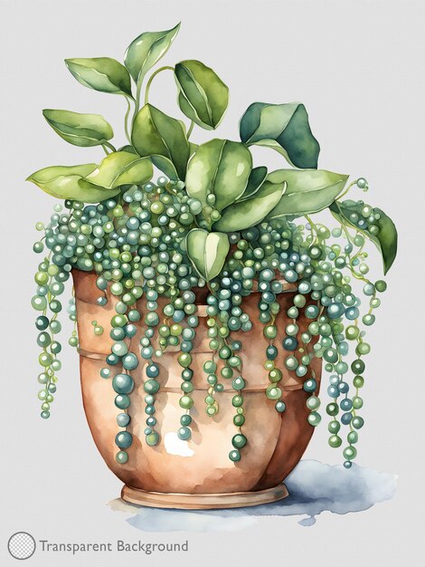 Ilustración de plantas en acuarela