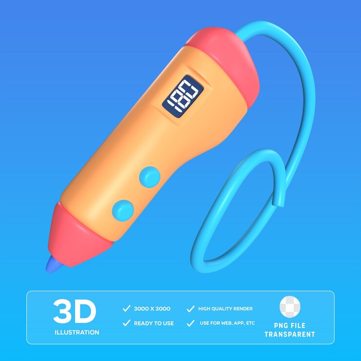 Ilustración de la pluma 3D de PSD