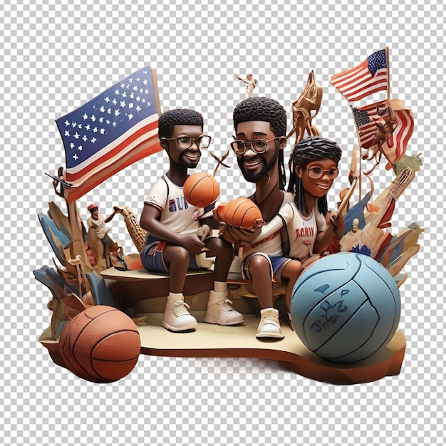 Ilustración png de cultura y deportes americanos