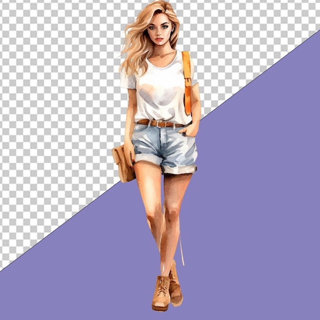 PSD ilustración png fashionista