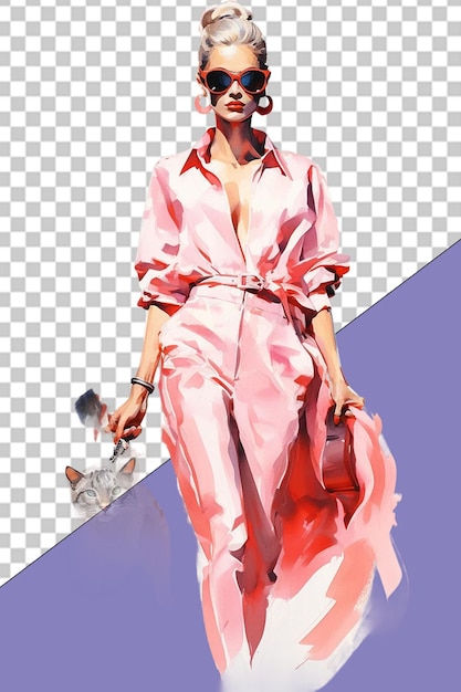 PSD ilustración png fashionista