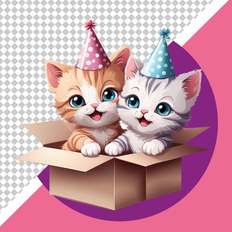 PSD ilustración en png de un gato lindo