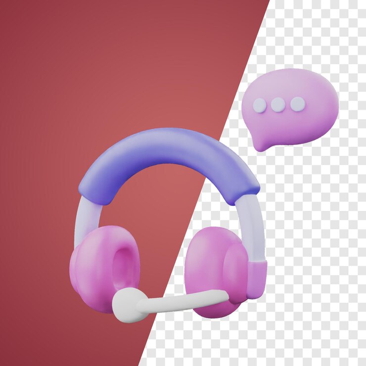 PSD ilustración de procesamiento 3d de atención al cliente