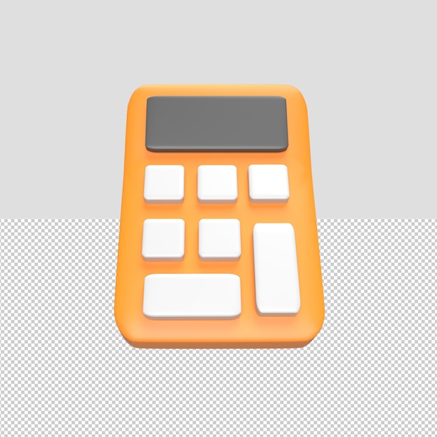 Ilustración de procesamiento 3D de calculadora