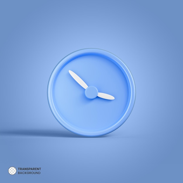 Ilustración de procesamiento 3d de icono de reloj