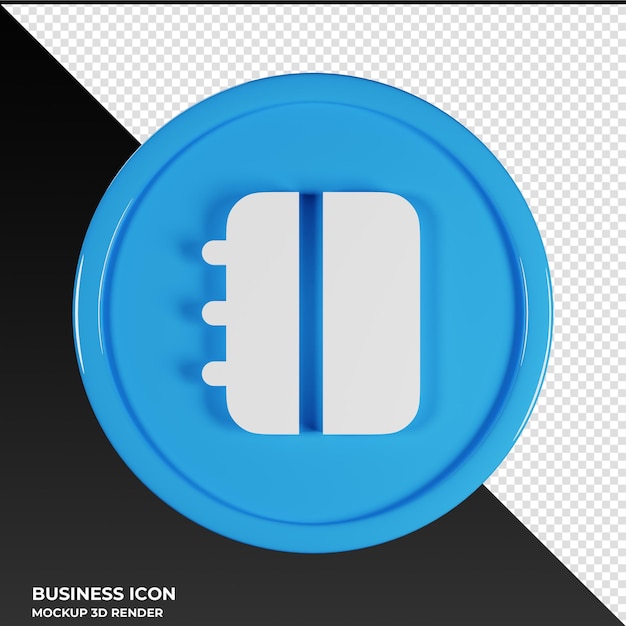 Ilustración de procesamiento 3D de iconos de negocios portátiles