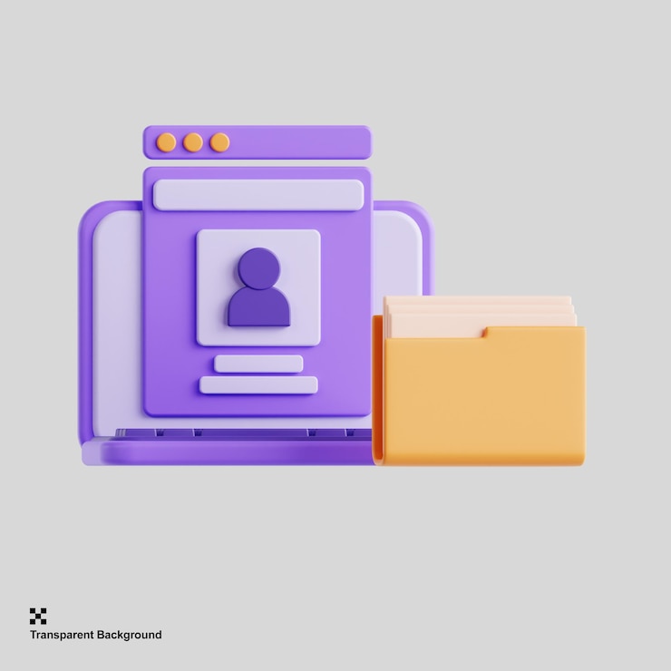 PSD ilustración de procesamiento 3d de usuario privado