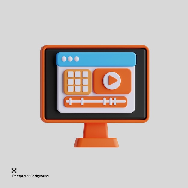 Ilustración de producción de video 3D