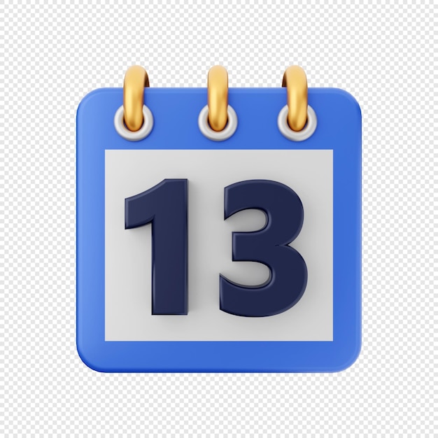 Ilustración de programación de fecha de icono de calendario 3D