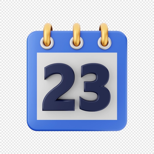 Ilustración de programación de fecha de icono de calendario 3D
