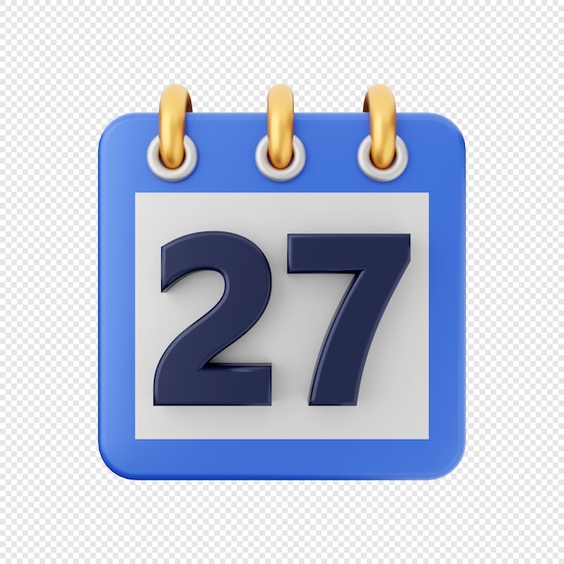 Ilustración de programación de fecha de icono de calendario 3D