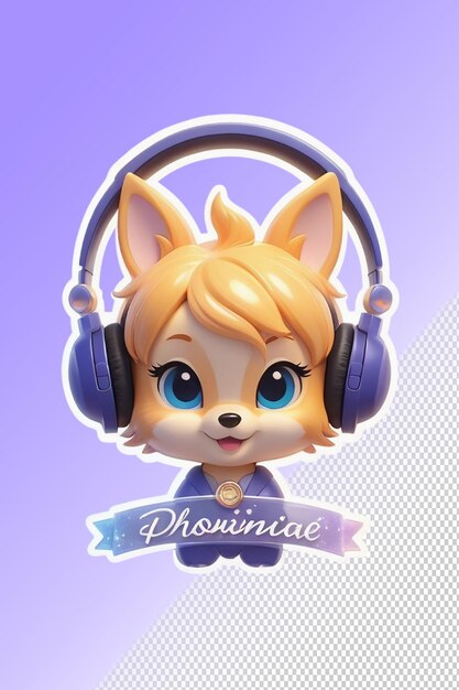 Ilustración psd 3d los auriculares aislados sobre un fondo transparente