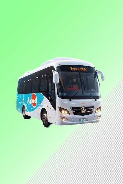 PSD ilustración psd 3d del autobús aislado sobre un fondo transparente