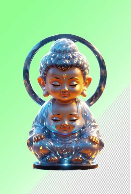 PSD ilustración psd 3d de buda aislado en un fondo transparente