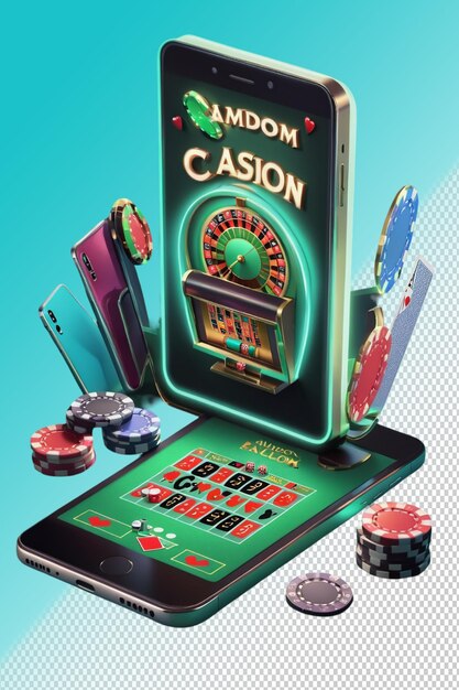 PSD ilustración psd 3d casino aislado en un fondo transparente