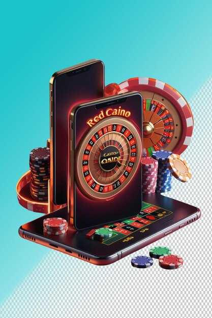 PSD ilustración psd 3d casino aislado en un fondo transparente