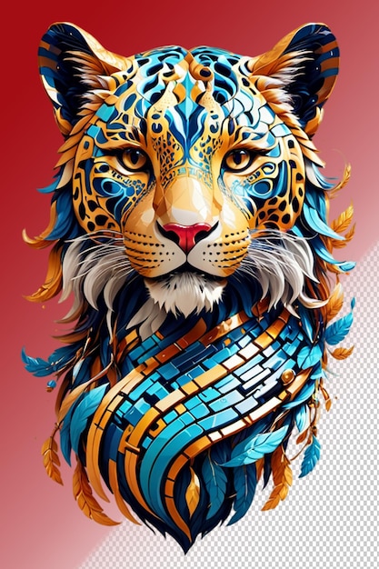 PSD ilustración psd 3d jaguar aislado en un fondo transparente