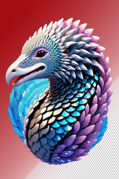 PSD ilustración psd 3d pangolin aislado en un fondo transparente