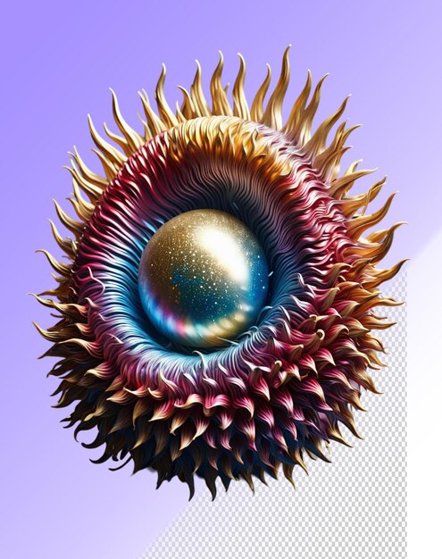 Ilustración psd 3d rambutan aislado en un fondo transparente