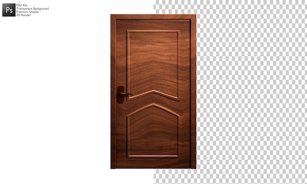 PSD ilustración de puerta aislada 3d