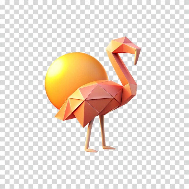 PSD ilustración de la puesta de sol de los poliflamingos bajos