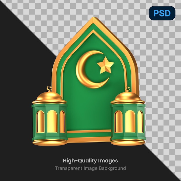 PSD ilustración de una qibla